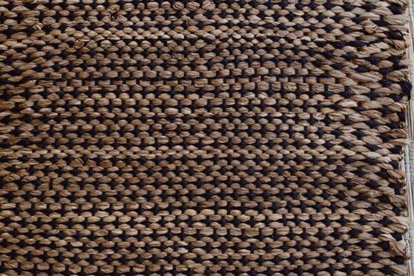 Redwood Dyed Raffia with Brown alternating polycotton carpet