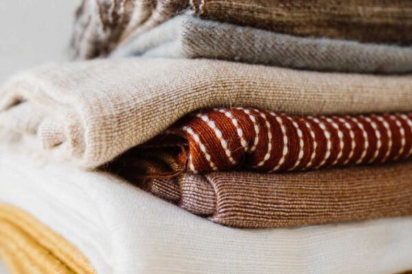 Mohair Blankets piled