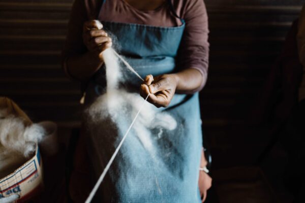 Mohair spinning